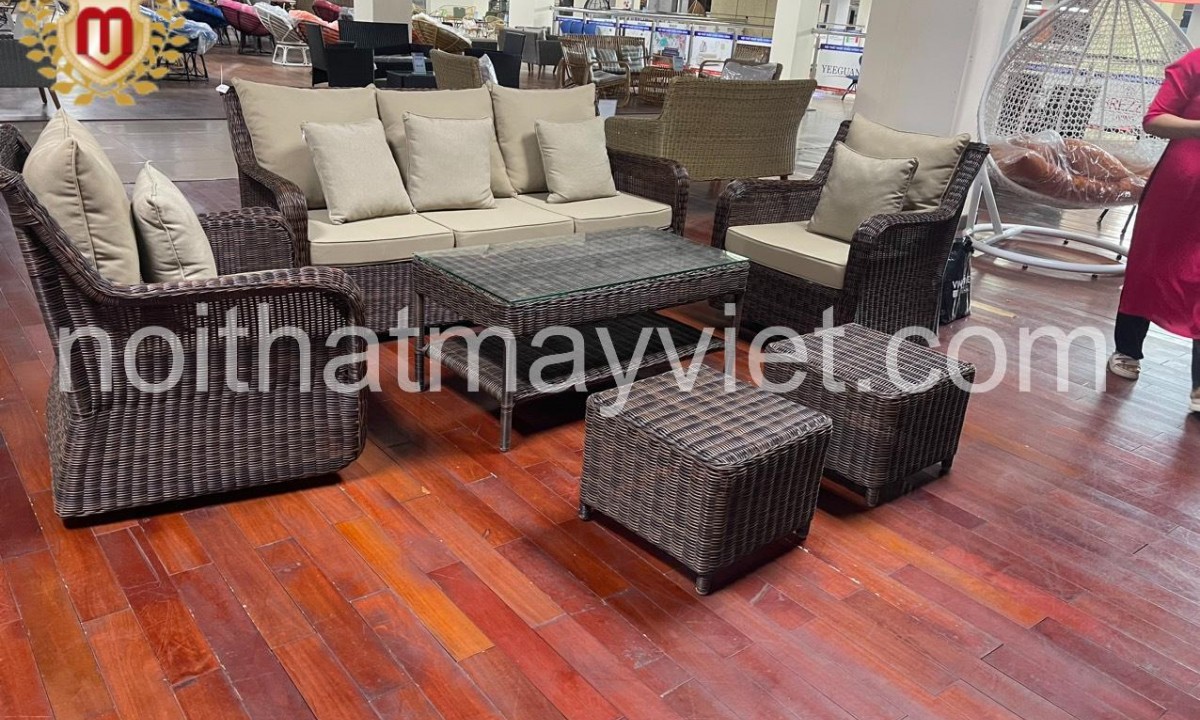 Bàn Ghế Sofa Mây Tre BGSF0039